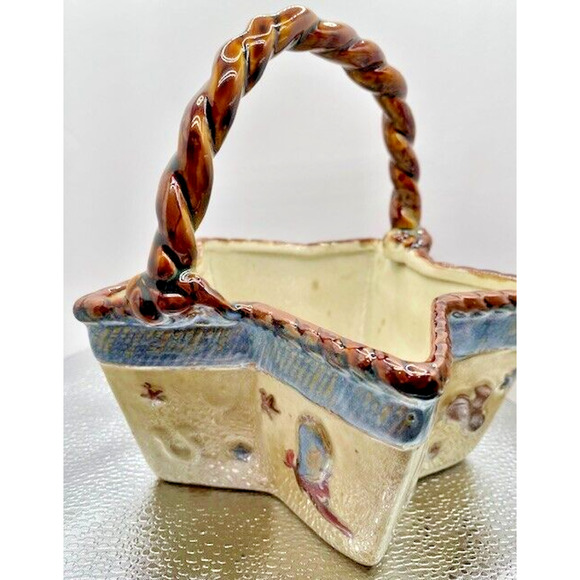 Canyon Ranch Collection Lone Star Hand Painted Ceramic Baskets Set of 2 - Picture 4 of 16